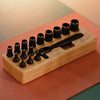 YORKSHINE Precision Hole Punch Set with Wooden Base