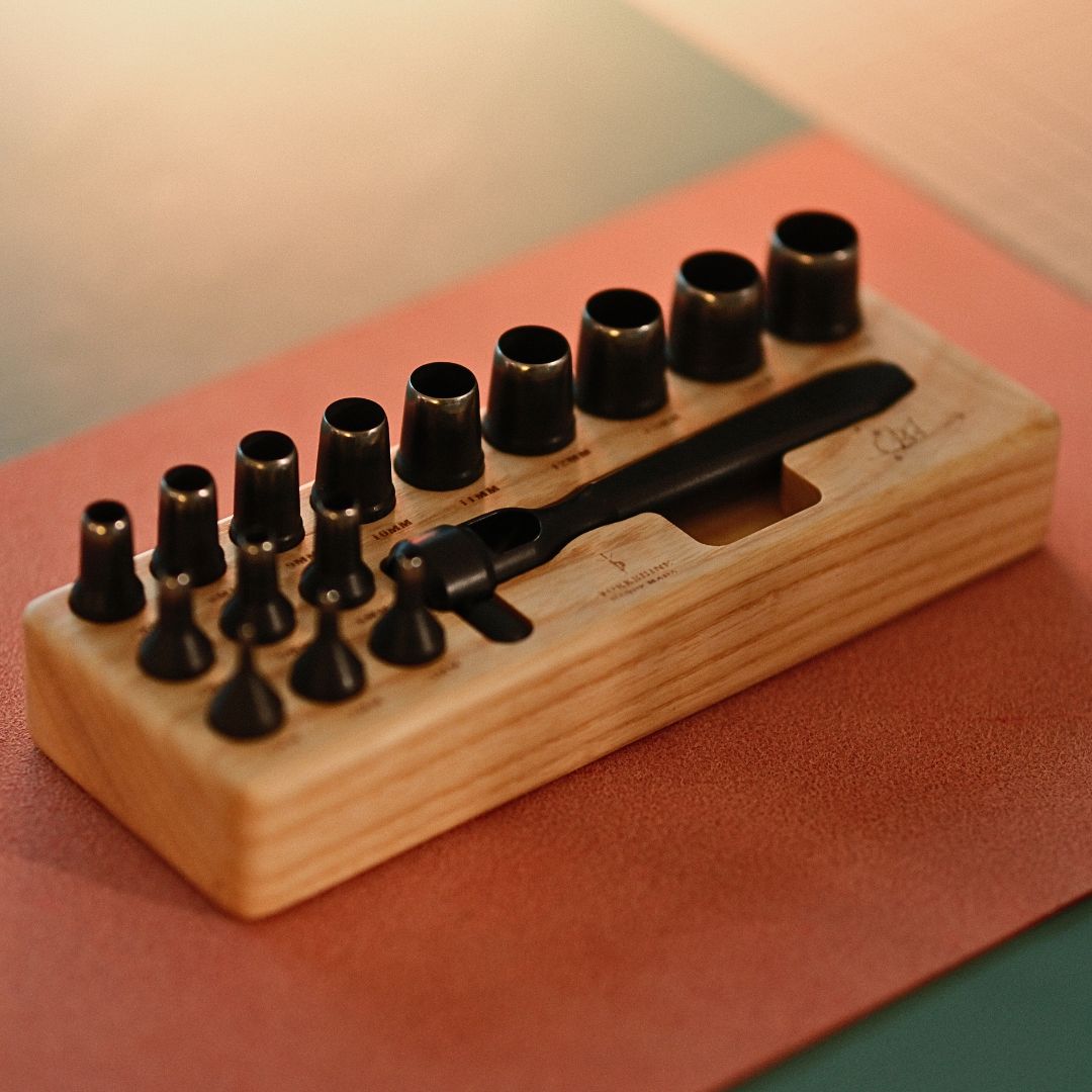 YORKSHINE Precision Hole Punch Set with Wooden Base