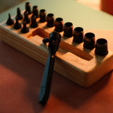 YORKSHINE Precision Hole Punch Set with Wooden Base