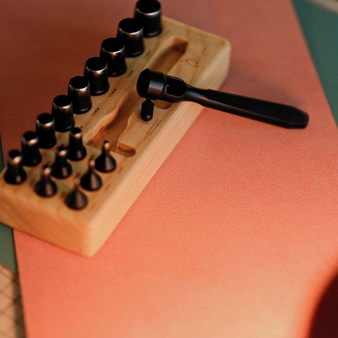 YORKSHINE Precision Hole Punch Set with Wooden Base