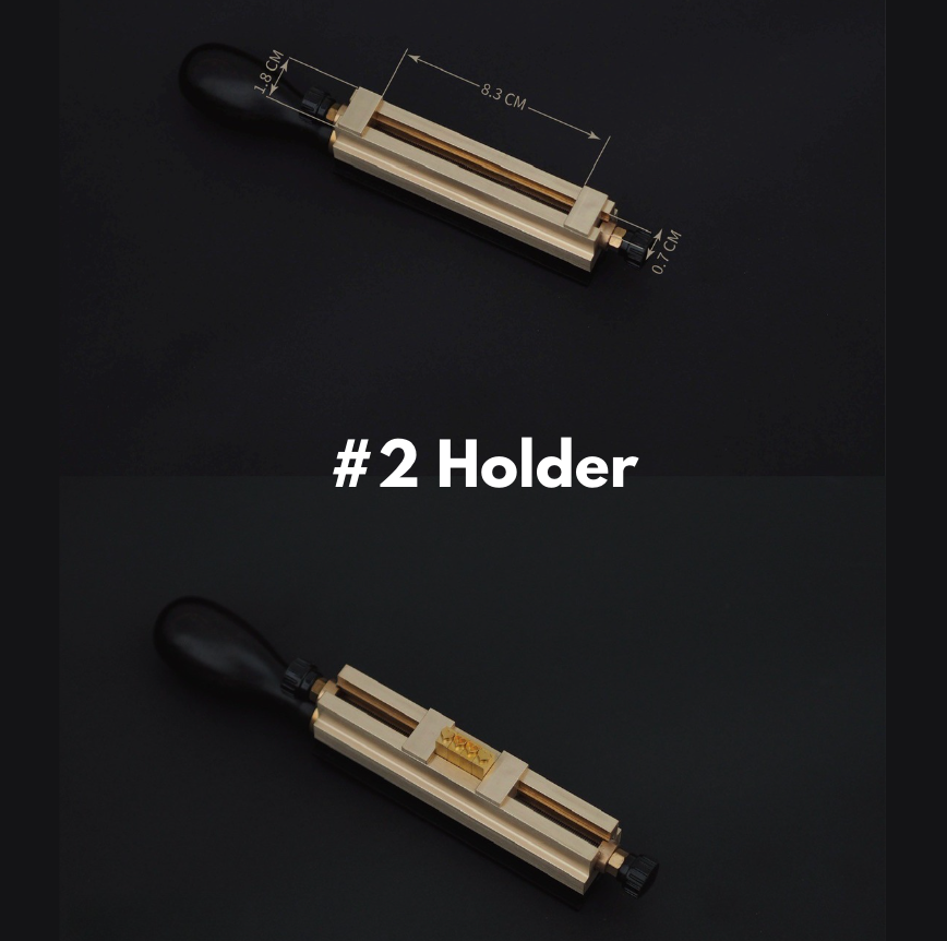 Maxita hot foil stamping holders for EC-17 and EC-27 machines. Choose Type 1, Type 2, or Type 3 for single-line, dual-line, centered text, movable type, and logo stamp setups. A simple way to make leather, paper, and packaging stamping easier. Shop now.
