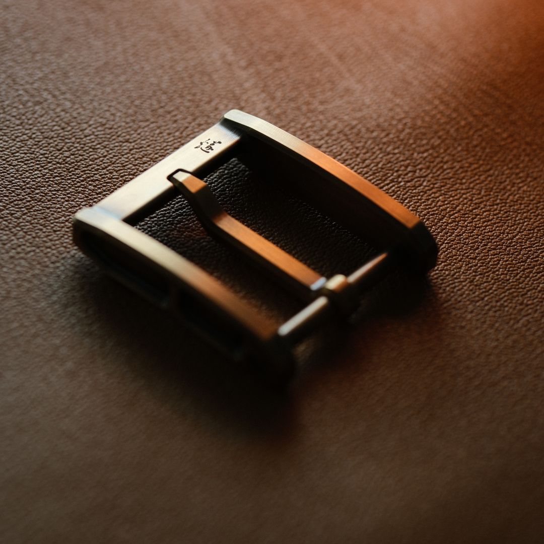 "Sui" Japanese Style Brass Belt Buckle,40.5mm, CNC