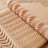 10PCS Wood Clay Pattern Rollers