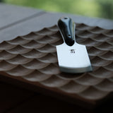 12C27 round head leather skiving knife for thinning, paring, raised work, and edge shaping. Easy to strop, rust-resistant, sharp, and stable in hand for cleaner leather skiving on vegetable-tanned leather. Shop now.