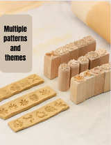 16-Piece Wooden Stamps Set for Clay Sculpture