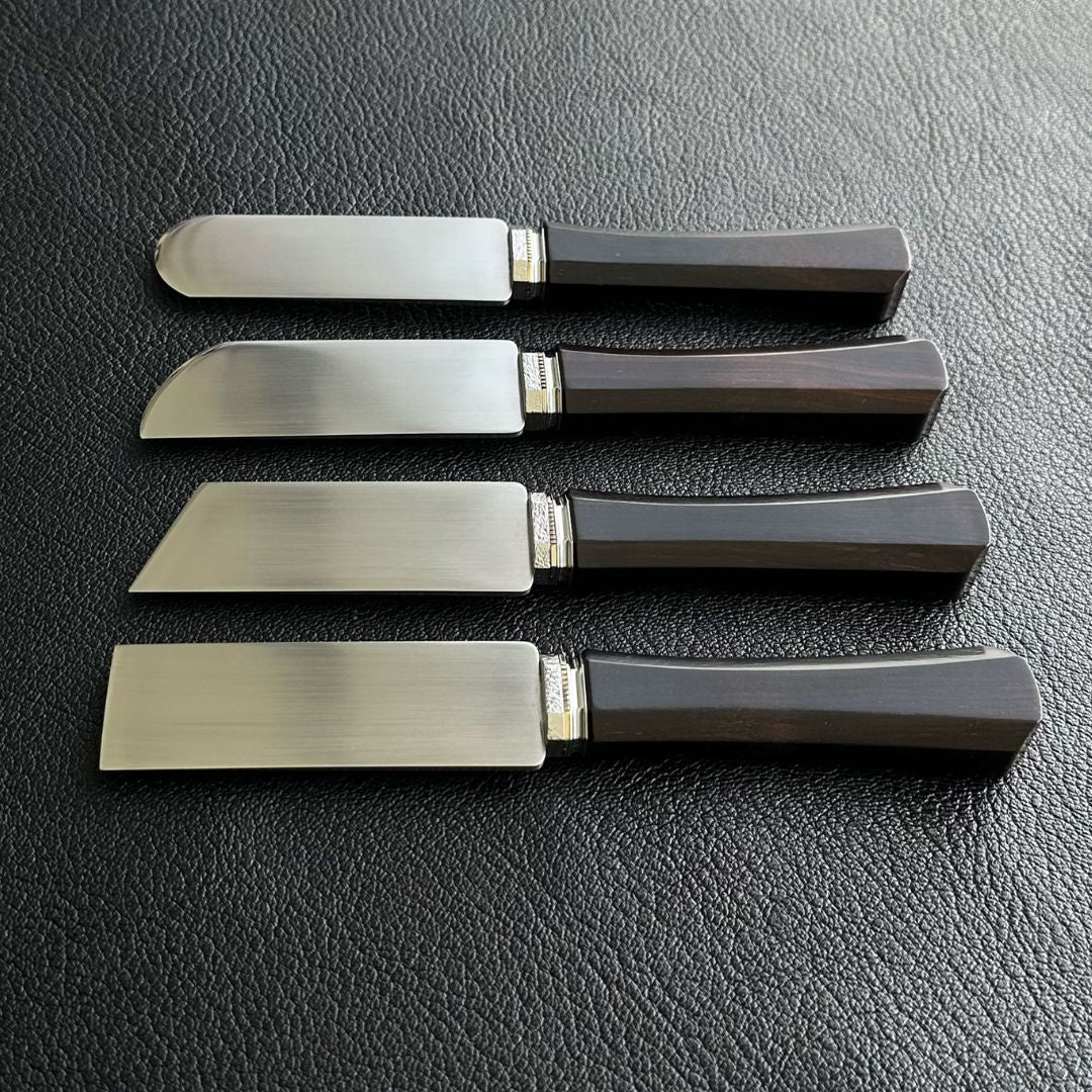 Experience precision with the BOWEN M390 Leathercraft Knife. Made from high-performance M390 steel for superior edge retention, corrosion resistance, and durability. Perfect for fine cutting, beveling, and detailed grooving. With an ergonomic purple sandalwood handle and refined steel guard, it's a must-have for serious leatherworkers. Order now!