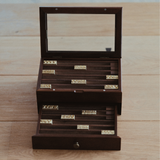 CÍ Deluxe 8mm Brass Hot Foil Stamping Type Set with Walnut Storage Box· 307 Pieces