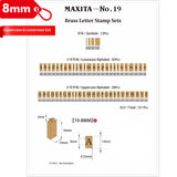 MAXITA Hot Foil Machine Movable Type Letter Set – Small, Medium & Large Fonts (3mm / 6mm / 8mm)