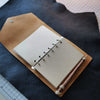 A7 Leather Planner Die Cut, Full Set with Paper Inserts & Hardware Accessories