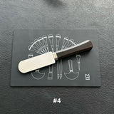 Experience precision with the BOWEN M390 Leathercraft Knife. Made from high-performance M390 steel for superior edge retention, corrosion resistance, and durability. Perfect for fine cutting, beveling, and detailed grooving. With an ergonomic purple sandalwood handle and refined steel guard, it's a must-have for serious leatherworkers. Order now!