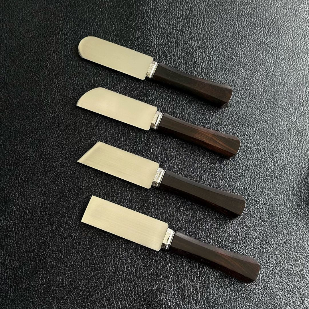 Experience precision with the BOWEN M390 Leathercraft Knife. Made from high-performance M390 steel for superior edge retention, corrosion resistance, and durability. Perfect for fine cutting, beveling, and detailed grooving. With an ergonomic purple sandalwood handle and refined steel guard, it's a must-have for serious leatherworkers. Order now!