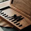 Black Walnut Organizer Box for Punches & Pricking Irons (11-Slot)