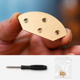 Brass toe taps for shoe repair and leather sole protection. Helps reduce toe wear, reinforce high-contact areas, and extend the life of dress shoes and leather-soled footwear. Includes matching brass nails and a screwdriver. Shop the style that fits your shoes.