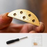 Brass toe taps for shoe repair and leather sole protection. Helps reduce toe wear, reinforce high-contact areas, and extend the life of dress shoes and leather-soled footwear. Includes matching brass nails and a screwdriver. Shop the style that fits your shoes.