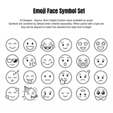 Expand your leather hot foil stamping setup with classic icon and emoji face symbol sets. Add stars, hearts, flowers, keys, and expressive faces to create richer custom layouts for leather goods and small-batch branding.