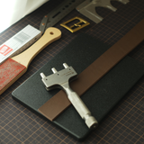 It is made for leather belts, watch straps, shoulder straps, bag straps and other leatherwork where the hole spacing needs to look neat and consistent. Instead of measuring and repositioning again and again, this punch helps you keep the layout more even from the start.The punch body is made from DC53 tool steel, chosen for its toughness, edge stability and long working life. The handle is made from stainless steel, and the head-and-handle structure is detachable, so it is easier to maintain over time.