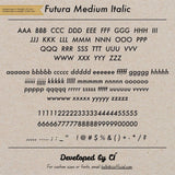 A CÍ-developed hot foil stamping type set for leathercraft, branding, and personalised studio work. Each set includes 307 individual type stamps with uppercase letters, lowercase letters, numbers, symbols, punctuation, and spaces, plus a black walnut storage box. Compatible with Maxita Holder No. 1, No. 2, and No. 3. Custom fonts and heights are available by email.