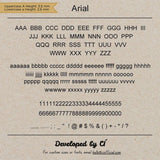 A CÍ-developed hot foil stamping type set for leathercraft, branding, and personalised studio work. Each set includes 307 individual type stamps with uppercase letters, lowercase letters, numbers, symbols, punctuation, and spaces, plus a black walnut storage box. Compatible with Maxita Holder No. 1, No. 2, and No. 3. Custom fonts and heights are available by email.