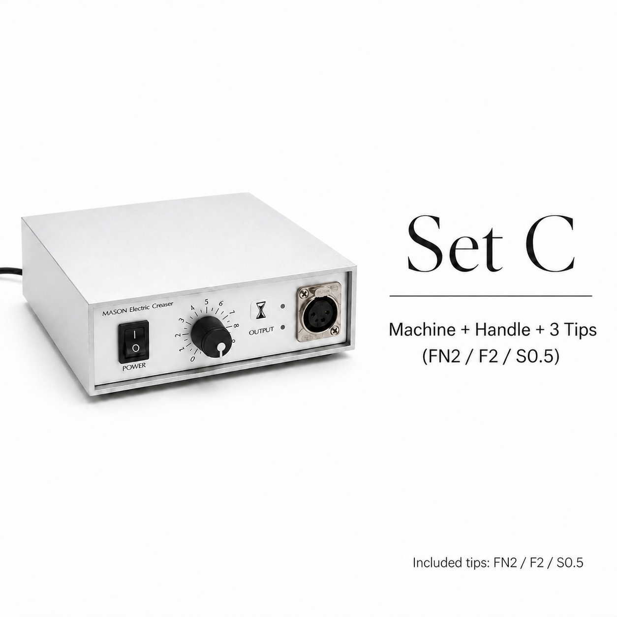 M60 Electric Leather Edge Creaser Set with Adjustable Walnut Stand