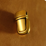 Durable leathercraft bag lock hardware made from zinc–steel alloy with a smooth finish. Easy to match with handmade bags, wallets, and DIY leather projects. Add a sturdy, clean look to your designs. Shop now with global shipping and long-term support.