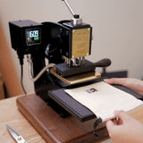 This transfer clamp is designed specifically for the MAXITA Hot Foil Embossing Machines EC-27 and EC-17, making it easy to stamp or emboss fabric items like T-shirts, tote bags, and more.