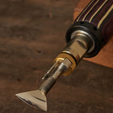 M60 Electric Leather Edge Creaser Set with Adjustable Walnut Stand