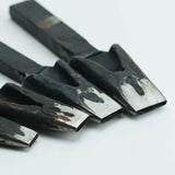 Japanese Tempered Forged Long Round Punch – Belt & Strap Hole Punch, Rectangular & Round End Options for Buckle Installation, Vintage Aged Finish