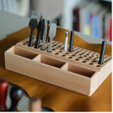This tool holder is perfect for storing a wide range of leather crafting tools, including modeling tools, diamond cutters, and other professional leather art tools.