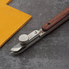 Adjustable leather edge creaser for clean, consistent stitch-line marks. Shim-based spacing lets you dial in perfect lines for belts, wallets and straps. 304 stainless body, stone-washed finish, walnut handle for comfort and control. Get steadier edges—shop now.