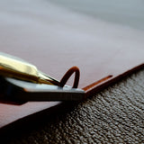 Enhance your leathercraft with the Yorkshine Leather Groover Tool. Made with durable H62 brass, M390 steel, and 440C backing, it offers superior edge retention and rust resistance. The square backing design prevents slippage and ensures stability. Perfect for precise grooving. Get yours now!