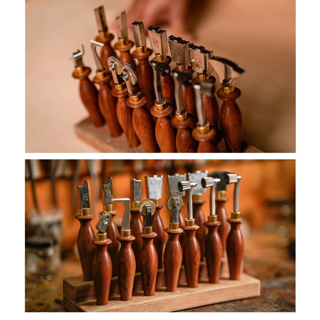 Leather Shoe Edge Finishing/Grooving/Embossing Set with Stand – CÍ OFFICIAL