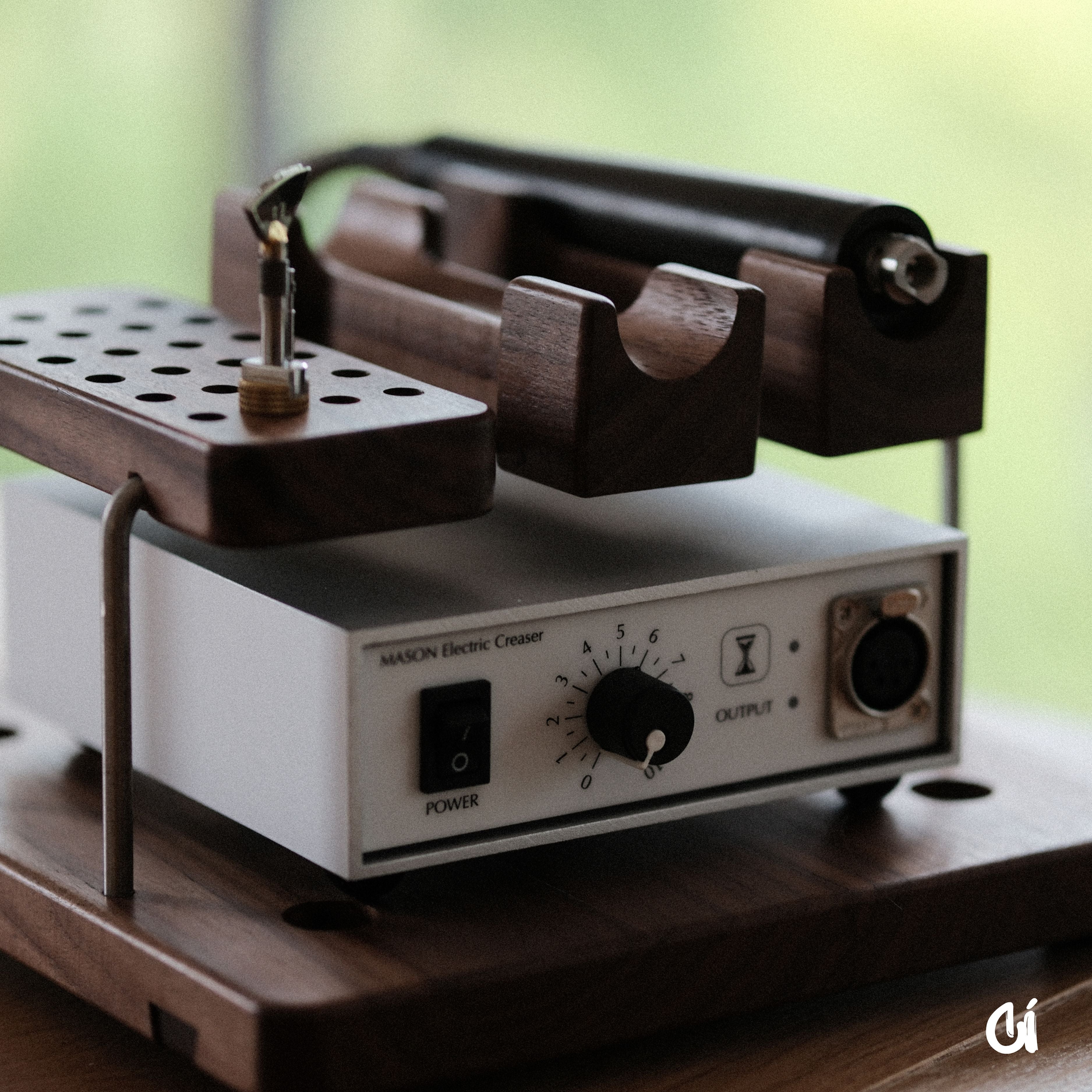 M60 Electric Leather Edge Creaser Set for leather creasing, edge finishing, and edge paint smoothing. Includes a comfortable handpiece and adjustable walnut stand, with multiple tip styles available. Correct voltage and plug prepared by shipping address. Shop now.