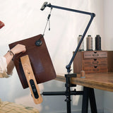 Enhance your Maxita Stitching Pony with a lightweight, adjustable support arm designed for cleaner, smoother stitching. Holds leather, mounts lights or cameras, and features a 1/4" threaded expansion mount. Stable, compact, and built to upgrade your entire leathercraft workflow.