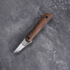 Nattools leather cutting knife features a DC53 steel blade with a vintage washed finish, ensuring sharp, precise cuts.