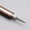 Nattools leather cutting knife features a DC53 steel blade with a vintage washed finish, ensuring sharp, precise cuts.