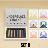 Chrysanthos Underglaze Chalk Crayons Set-6 Pieces, Kid-Friendly