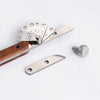 Adjustable leather edge creaser for clean, consistent stitch-line marks. Shim-based spacing lets you dial in perfect lines for belts, wallets and straps. 304 stainless body, stone-washed finish, walnut handle for comfort and control. Get steadier edges—shop now.