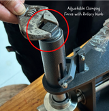 This tool is designed for anyone looking to create professional-quality handmade shoes. It addresses common issues faced after sewing cowhide edges, such as uneven surfaces and pressure inconsistencies that can occur when using a hammer.
