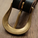 Brass Belt Buckle and Keeper Set, 25mm