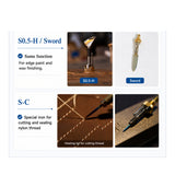 M60 Electric Leather Edge Creaser Set for clean leather creasing, edge finishing, edge paint smoothing, waxing, and detail work. Features stepless temperature control, CE certification, ebony handpiece, auto shut-off, walnut stand, and multiple tips. Explore M60 for refined leather edges.