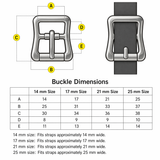 Japanese-made solid brass double-wing strap buckle with an uncoated finish. Designed for a cleaner leather fit and a more refined look in leathercraft projects. Natural brass will develop patina over time. Shop now for timeless leather hardware.