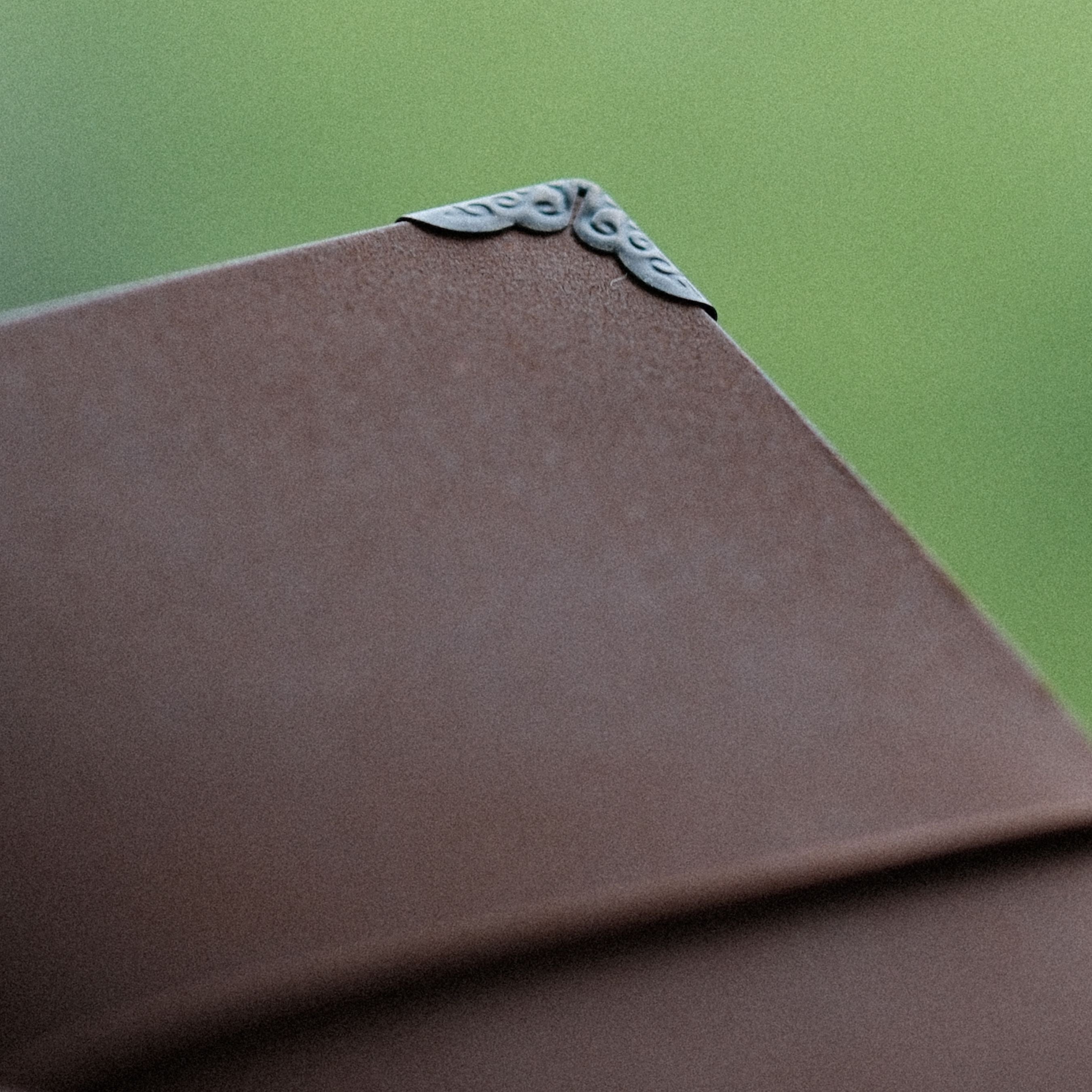 Vintage style book corner protectors in antique-finish stainless steel for journals, notebooks, scrapbooks, and bookbinding projects. Helps protect corners from wear while adding a classic decorative touch to handmade books and covers. Shop the set here.