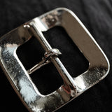 Vintage square nickel belt buckle made in Japan with a cast brass base and rugged antique-style finish. A great fit for leather belts, bag straps, and handmade leather goods with a more natural vintage look. Explore the details and find the right hardware for your project.