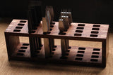 Premium Walnut 24-Hole Pricking Iron & Chisel Rack/Organizer