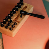 YORKSHINE Precision Hole Punch Set with Wooden Base