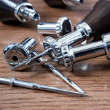YORKSHINE 4-in-1 Detachable Leather Awl Set – French, Diamond, Round, and Stitching Awls
