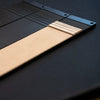 Sharpen your Yorkshine skivers, bevelers, and knives with this CNC aluminum board. Comes with pre-cut veg-tan leather and 3M adhesive. Compact, stable, and easy to use—ideal for everyday leatherwork. Try it on your desk or on the go.