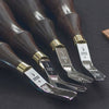 A compact wide skiver designed for precise thinning in tight spots like gussets and raised edges. Features a polished DC53 blade, 0.6mm edge guard, and Z-handle for control. Ideal for leathercrafters. Try it now.