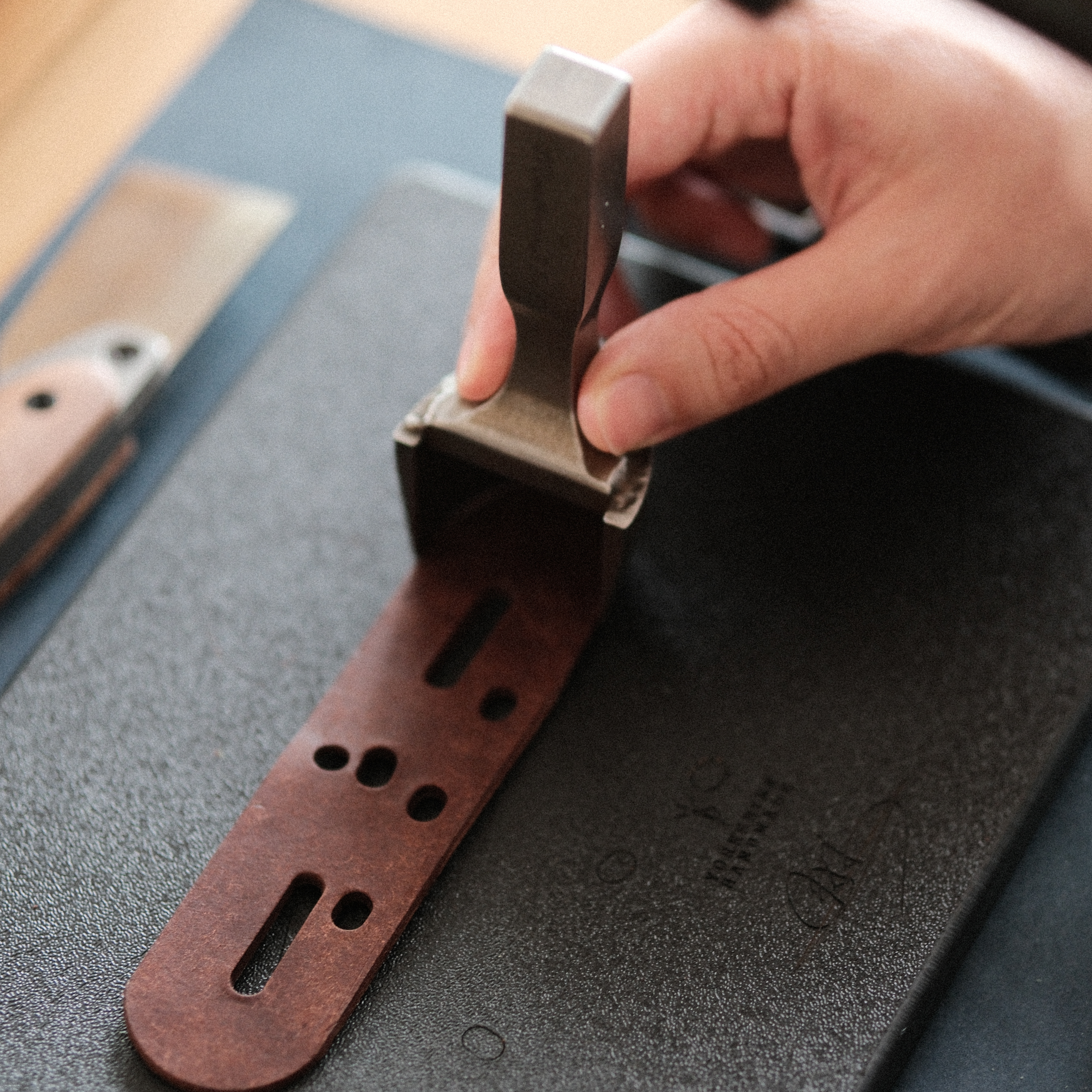 Yorkshine PE Leather Punching Board for leathercraft pricking, hole punching, and strap end punching. Medium-hard PE surface gives stable force transfer, reduces rebound, protects pricking irons and punches, and keeps cuts clean. Shop now.