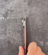 Adjustable leather edge creaser for clean, consistent stitch-line marks. Shim-based spacing lets you dial in perfect lines for belts, wallets and straps. 304 stainless body, stone-washed finish, walnut handle for comfort and control. Get steadier edges—shop now.
